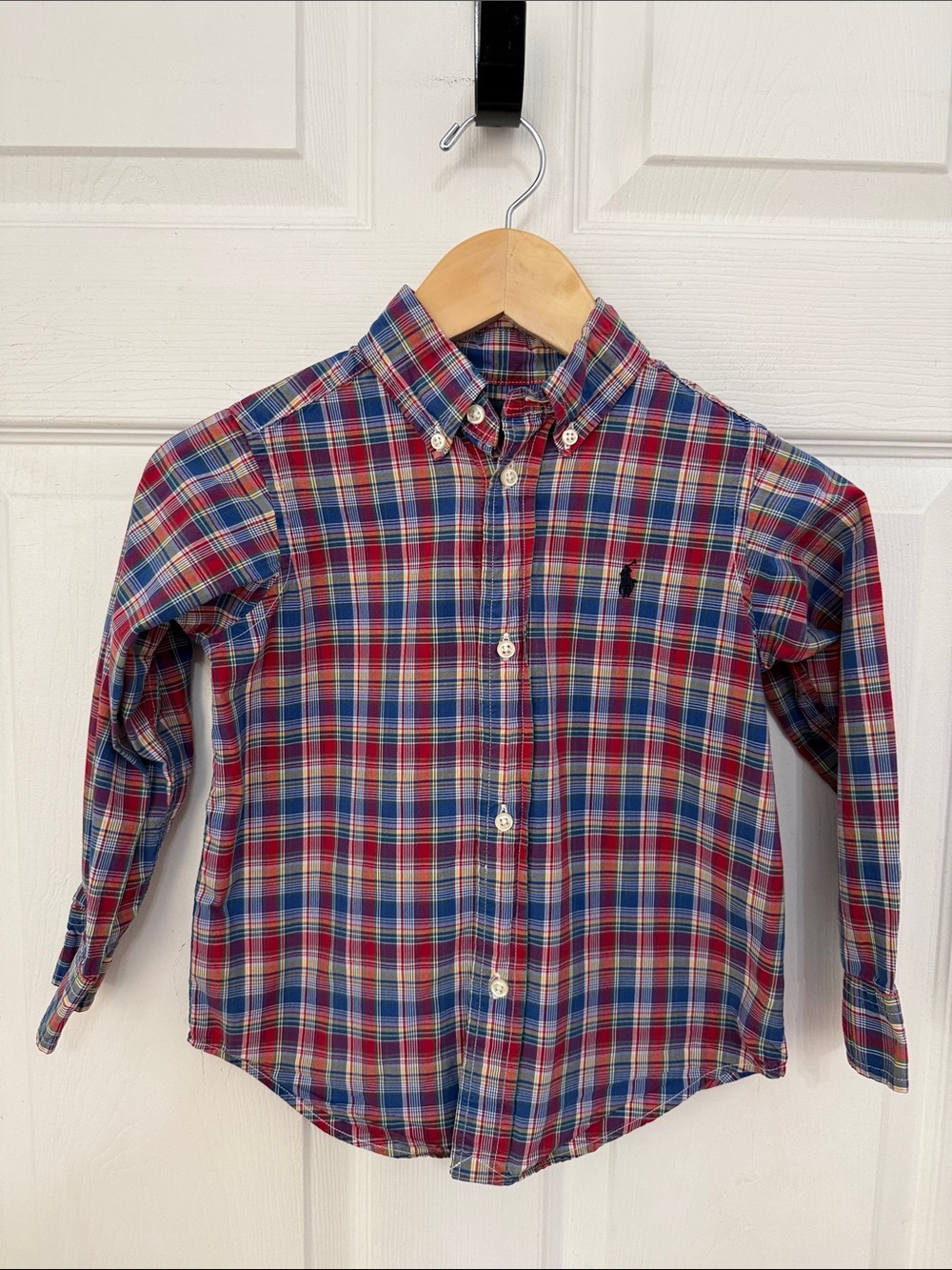 Polo by Ralph Lauren toddlers' Red & Blue Plaid Button-Down Shirt